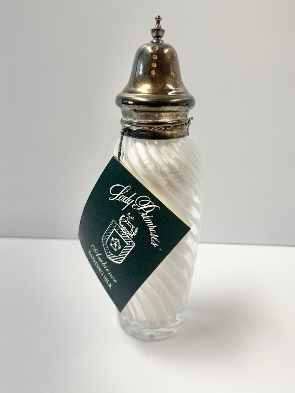 Spiral Lady Primrose Ambience Fine Dusting Silk Powder Silver Top Vanity Shaker